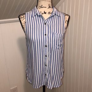 Striped sleeveless blouse